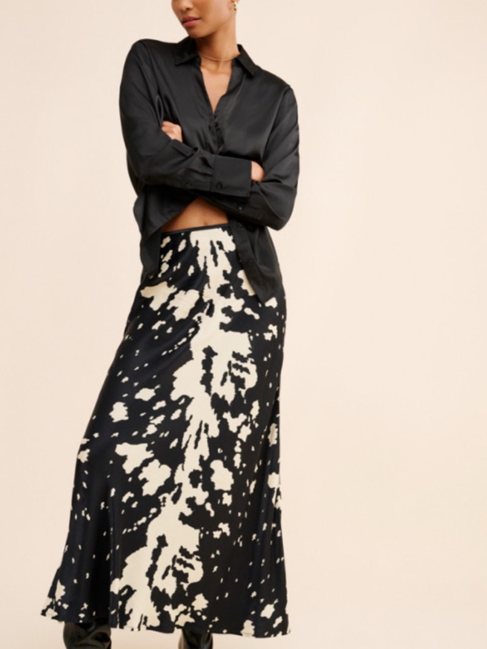 Anthropologie Conditions Apply Maxi Skirt Cow